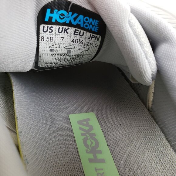 Hoka Transport Running Sneaker Womens 8.5 Gray Bungee Hiking Walking Vibram Shoe - Picture 11 of 12